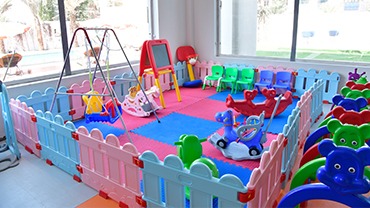 Play Area, an indoor room outfitted with every toy making learning enjoyable for kids!